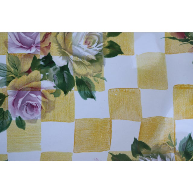 Late 20th Century MacKenzie-Childs Honeymoon Dandy Lion Yellow 16” Scalloped Platter For Sale - Image 11 of 16