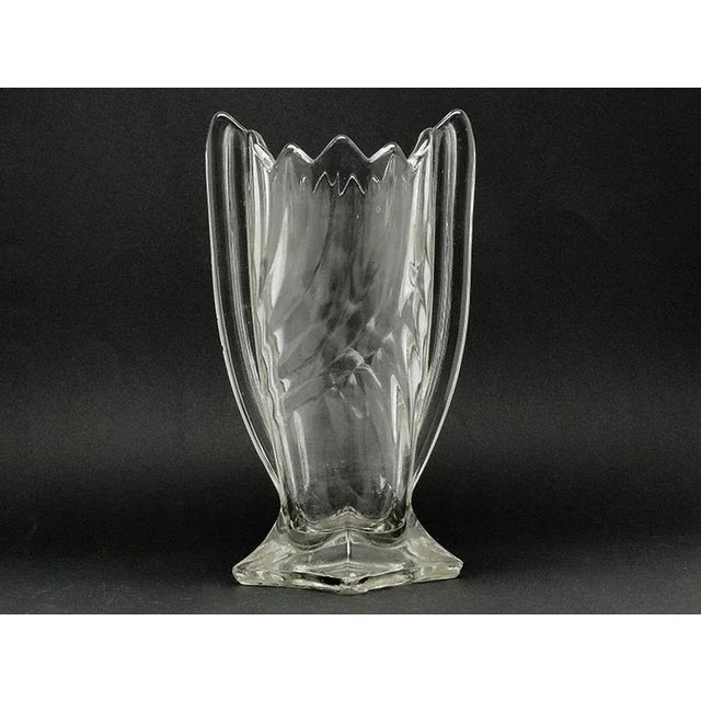 Glass Art Deco Vase from Hortensja Glassworks, Poland, 1930s For Sale - Image 7 of 9