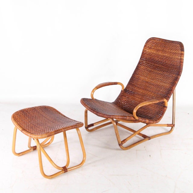 Set of Chaise Lounge and Ottoman by De Yuruzu Yamakawa, 1970s For Sale - Image 4 of 17