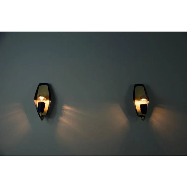Mid-Century Brass Wall Lamps, Italy, 1960s, Set of 2 For Sale - Image 13 of 17