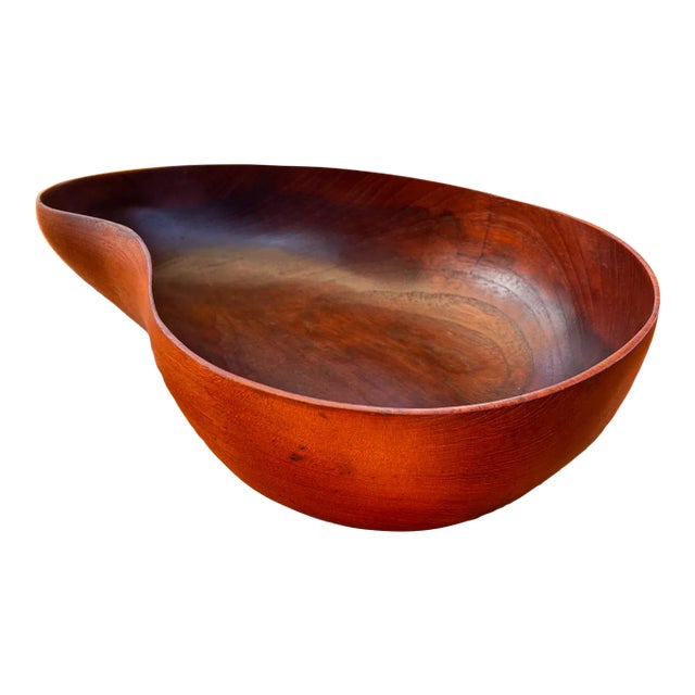 1970s Vintage Biomorphic Teakwood Bowl Style of Rude Osolnik For Sale