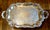 Silver Large Ornate Silver Serving Tray With Handles 37 Inches For Sale - Image 8 of 11