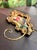 Metal 1950s Italian Florentine Rococo Vintage Gilded Wood Wall Mirror With Metal Towel Holder For Sale - Image 7 of 10
