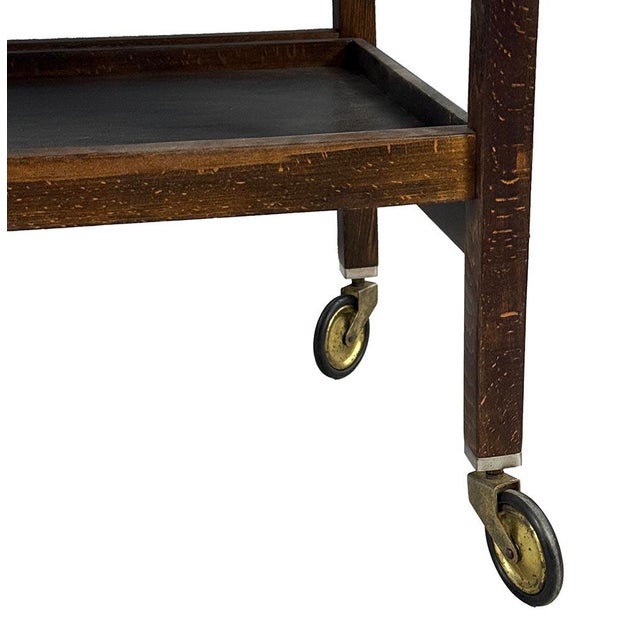 1930s Antique Serving Trolley with Folding Side Panels by Thonet, 1930s For Sale - Image 5 of 9