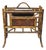 Antique English Victorian Bamboo Fretwork Canterbury Magazine Rack Stand For Sale
