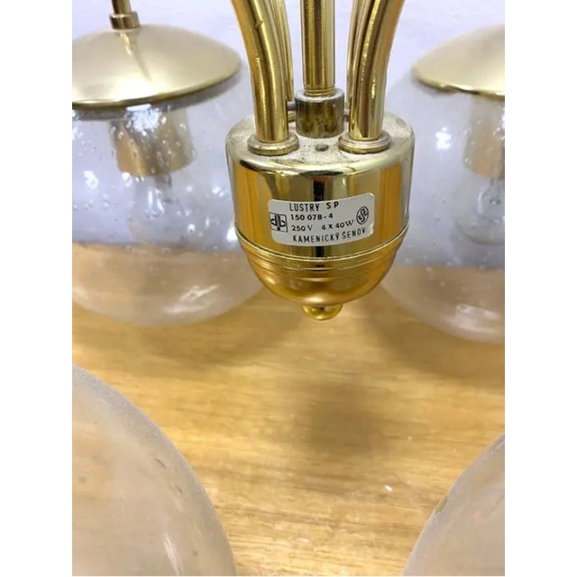 1960s Vintage Chandelier by Kamenický Šenov, 1960s For Sale - Image 5 of 10