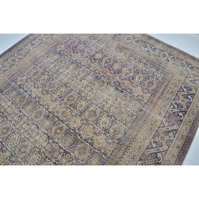 Textile 1960s Oversize Turkish Handmade Wool Vintage Area Carpet For Sale - Image 7 of 11