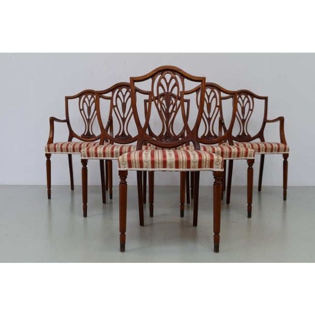 Wood Danish Hepplewhite Mahogany Dining Chairs from Farre Møbelfabrik, 1970s, Set of 6 For Sale - Image 7 of 18