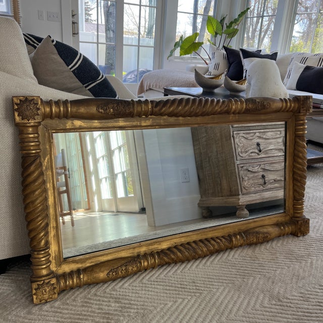 Antique Federal Giltwood Mirror For Sale - Image 4 of 9
