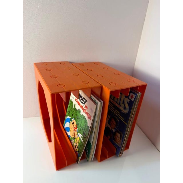 Orange Record Stand from Schweizer Design For Sale - Image 9 of 11