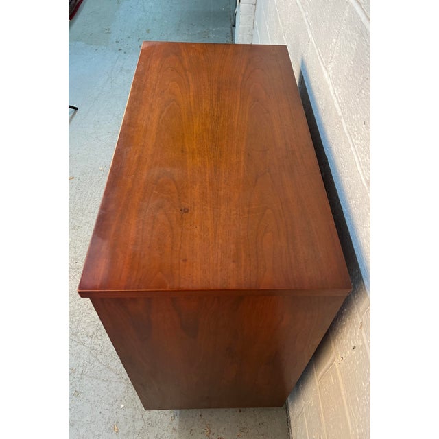 Wood Vintage Five Drawer Walnut Highboy Dresser by Drew Furniture For Sale - Image 7 of 14