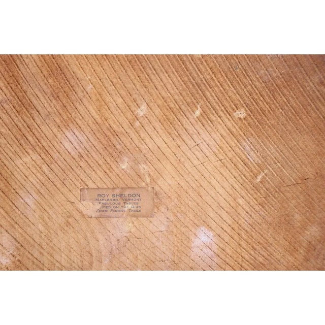 Roy Sheldon Free Edge Side Table by Roy Sheldon After Nakashima C 1970's For Sale - Image 4 of 12