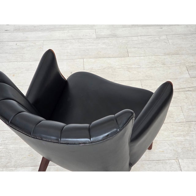 Danish Teddy Armchair in Artificial Leather and Teak by Svend Skipper, 1970s For Sale - Image 13 of 18