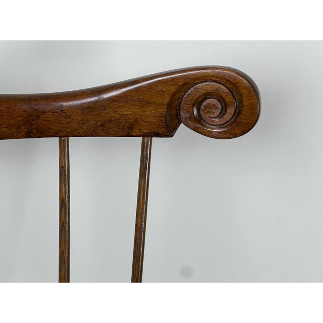 Pair Vintage Stickley Cherry High Back Windsor Chairs For Sale - Image 11 of 18