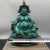 Turquoise Vintage Tibetan Style Turquoise Green Yellow Jambhala Wealth Deity Statue For Sale - Image 8 of 9