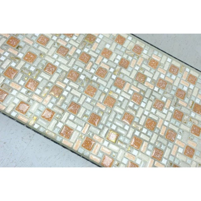 1960s Mosaic Table with Wrought Iron Frame, 1960s For Sale - Image 5 of 10