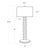 2020s Fishbone Buffet Lamp, White Wash For Sale - Image 5 of 6