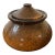 Vintage Coastal Palm Wood Lidded Vessel With Lacquer Finish For Sale