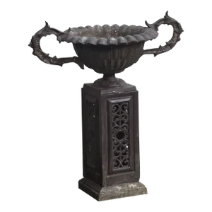 Antique Cast Garden Planter Urn Attributed to J W Fiske