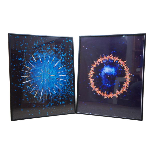 Robert Flack Untitled 1992 Fire & Sword Chromogenic Photographs "Love Mind" - A Pair For Sale