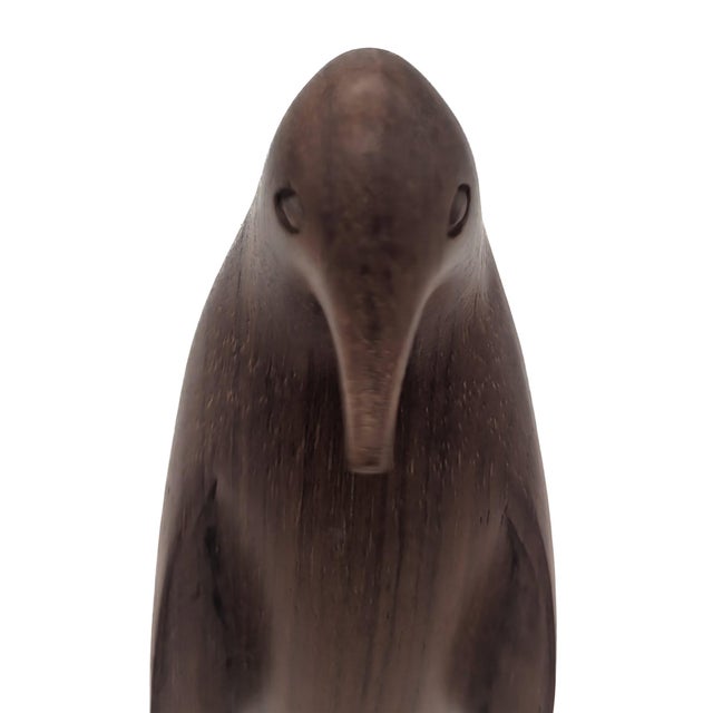 Chestnut Mid 20th Century Danish Teak Wood Penguin Figurine For Sale - Image 8 of 10