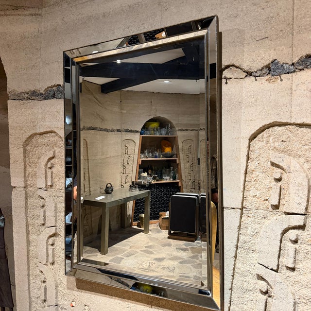 Venetian Hollywood Regency Wall Mirror Beveled Edges For Sale - Image 14 of 15