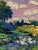 Forest Green Oil Painting Geese Are Swimming in the Lake Oksana Ivanyuk For Sale - Image 8 of 11