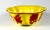 Glass Chinese Imperial Yellow Peking Glass Lobed Bowl With Ruby Red Floral Overlay For Sale - Image 7 of 8