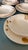 1980s Julie Sanders Cyclamen Pottery Celestial Gold Moon Stars Set of 6 Bowls & Plates (12 Pieces) For Sale - Image 11 of 12