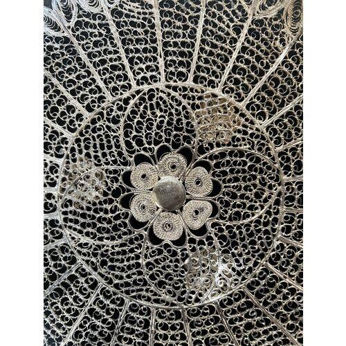 Vintage Silver Filigree Trivet For Sale - Image 4 of 5