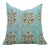 Floral Printed Decorative Indoor Wrap Case 16x16 Inch- Guldasta Design on Duck Canvas in Blue For Sale