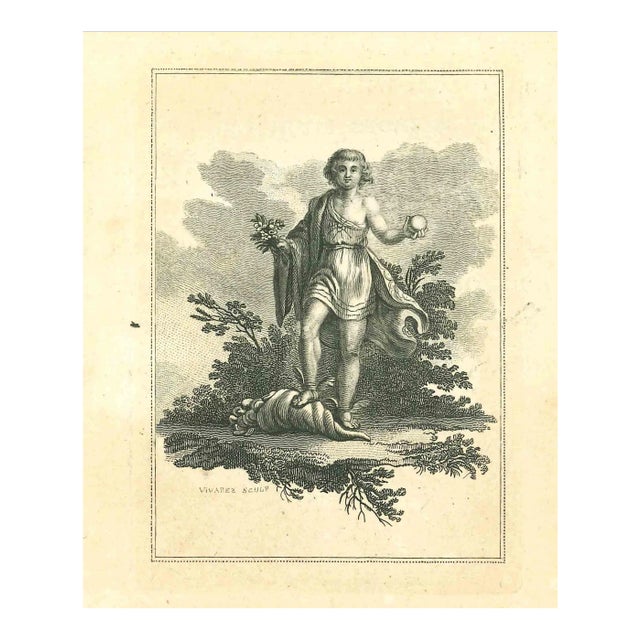 Thomas Holloway, Portrait of Hermes, Etching, 1810 For Sale