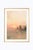 Sunset coastal seascape wall art featuring a soft abstract beach landscape with glowing horizon light, misty coastal...