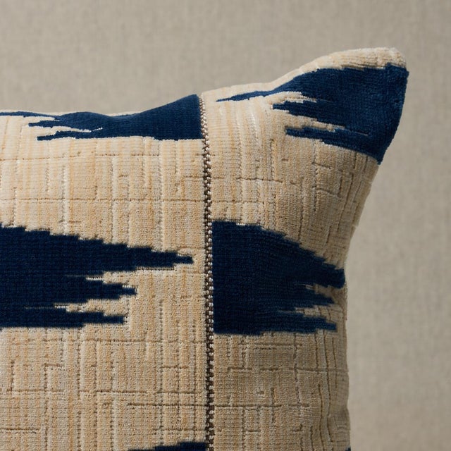 Schumacher Schumacher x David Kaihoi Tutsi 20" Lumbar Pillow in Blue For Sale - Image 4 of 5