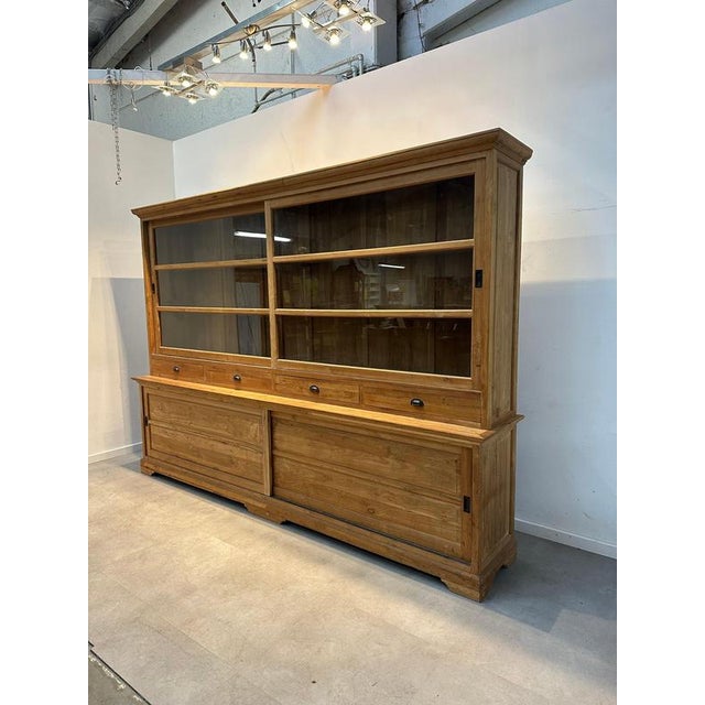 Large Modern Teak Display Cabinet For Sale - Image 3 of 8