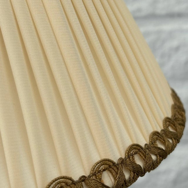 Brass and Textile Table Lamp by Bertil Brisborg for Nordiska Kompaniet, Sweden, 1940s For Sale - Image 14 of 16