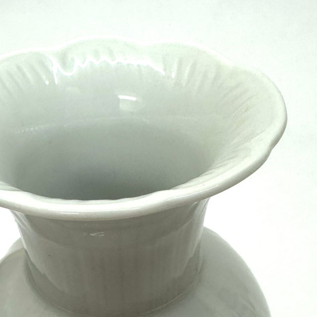 Mid 20th Century White Textured Ceramic Mid-Century Vase Curation, Made in Germany - Group of 5 For Sale - Image 5 of 18