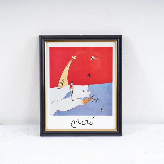 Joan Miró Poster Artwork in Frame, 1980s For Sale - Image 5 of 5