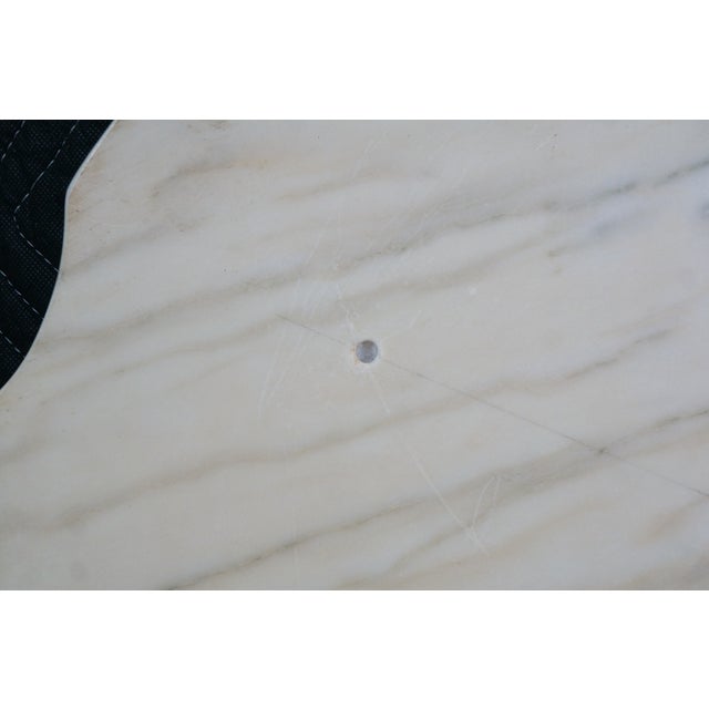 Mid Century Italian Marble Scalloped Pedestal Side Table Sculpture Stand For Sale - Image 14 of 16