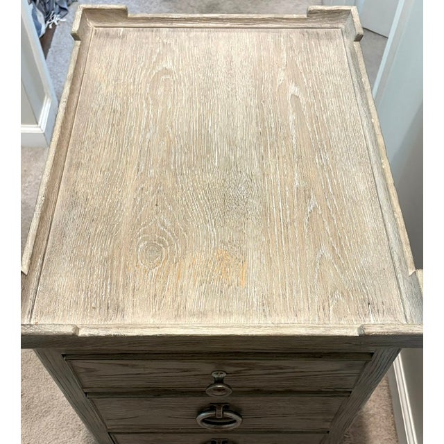 Wood Bernhardt Rustic Patina 3-Drawer Nightstand For Sale - Image 7 of 8