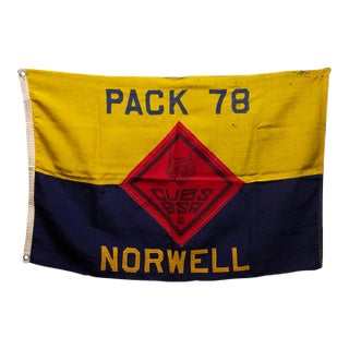 Vintage Cub Scouts Flag Troop, Norwell, Mass c.1940 For Sale