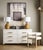 2020s Matthew Izzo Home Winchester Matte White Lacquer Six Drawer Chest With Wrapped Rattan and Brass Handles For Sale - Image 5 of 5