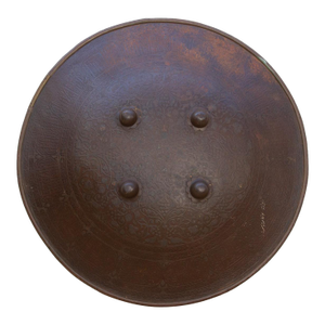 Antique Indian Engraved Metal Shield