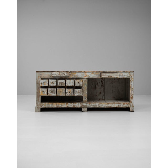 Wood 19th Century France Cream Wood Storage Cabinets & Cupboards For Sale - Image 7 of 11