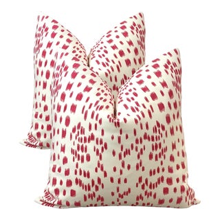 Pink Abstract Animal Print 22" Pillows - a Pair For Sale