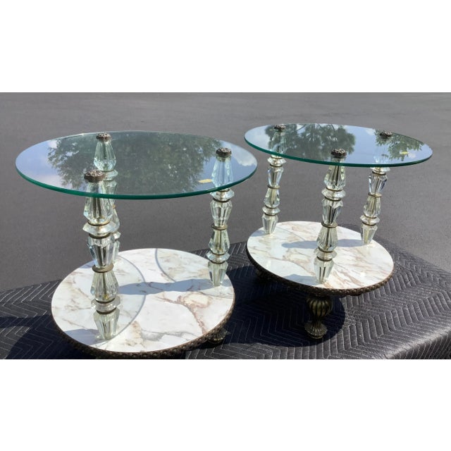 1970s Vintage Two-Tier Side Tables From Germany - a Pair For Sale - Image 4 of 7