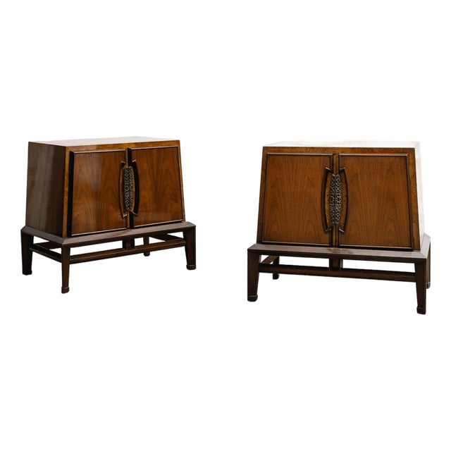 Genova Mid Century Nightstands, a Pair For Sale