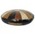 Textile Vintage Round Patchwork Cushion in Double-Sided Faux Leather, 1960s For Sale - Image 7 of 16