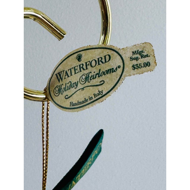 Contemporary Waterford 1998 Nostalgic Collection Golden Diamond Cut Top Ornament W/ Box For Sale - Image 3 of 5