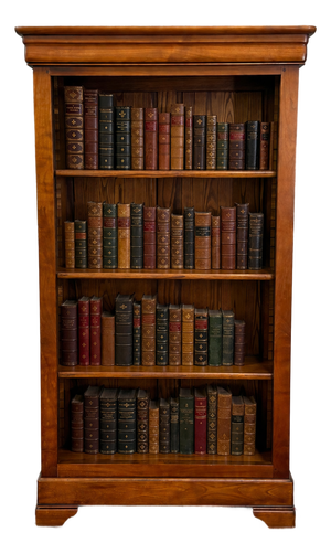 Vintage French Louis Philippe Bookcase Display Cabinet Cherry Mid 20th C